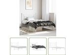 The Living Store Struttura Letto Con Testiera In Metallo Bianco 107X203 Cm