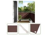 The Living Store Paravento Per Balcone Marrone 75X700 Cm 100% Poliestere Oxford