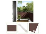 The Living Store Paravento Per Balcone Marrone 75X1000 Cm 100% Poliestere Oxford