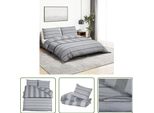 The Living Store Set Di Biancheria Da Letto Grigio 200X220 Cm In Cotone