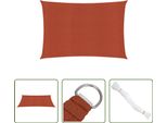 The Living Store Tenda Da Sole 160 G/M² Rosso Terracotta 2,5X4,5 M Hdpe