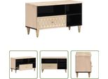 The Living Store Mobile Tv 80X33X46 Cm In Legno Massiccio Mango