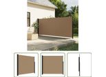 The Living Store Tenda Laterale Estensibile Taupe 180X600 Cm