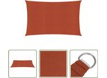 The Living Store Tenda Da Sole 160 G/M² Rosso Terracotta 4X5 M Hdpe