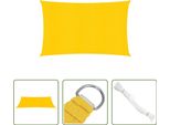The Living Store Tenda Da Sole 160 G/M² Rettangolare Gialla 5X7 M Hdpe