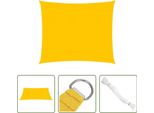 The Living Store Tenda Da Sole 160 G/M² Quadrata Gialla 4,5X4,5 M Hdpe