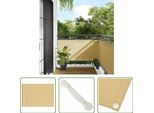 The Living Store Paravento Per Balcone Colori Sabbia 75X300 Cm 100% Poliestere-Oxford
