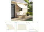 The Living Store Tenda Da Sole Retrattile Crema 250X150 Cm In Tessuto E Acciaio