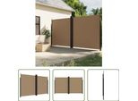 The Living Store Tenda Laterale Estensibile Taupe 200X1200 Cm