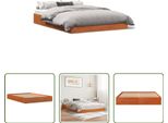 The Living Store Letto In Legno Massiccio Cera Marrone 120X190 Cm Pino