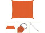 The Living Store Tenda Da Sole 160 G/M² Quadrata Arancione 4X4 M Hdpe