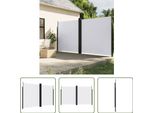 The Living Store Tenda Laterale Estensibile Bianca 200X1000 Cm