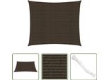 The Living Store Tenda Da Sole 160 G/M² Marrone 2,5X3 M Hdpe