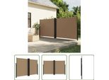 The Living Store Tenda Laterale Estensibile Taupe 160X600 Cm