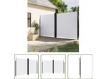 The Living Store Tenda Laterale Estensibile Bianca 200X1200 Cm