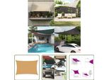 The Living Store Tenda Da Sole 160 G/M² Rettangolare Color Sabbia 2X3 M Hdpe
