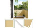 The Living Store Paravento Per Balconi Colori Sabbia 90X600 Cm 100% Poliestere-Oxford