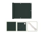 The Living Store Schermo Privacy Per Balcone Verde Scuro 75X600 Cm Tessuto Oxford