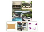 The Living Store Tenda Da Sole 160 G/M² Rettangolare Color Sabbia 3X5 M Hdpe