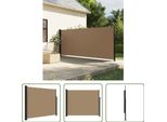 The Living Store Tenda Laterale Estensibile Taupe 160X600 Cm