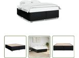 The Living Store Struttura Letto Senza Materasso Nero 200X200 Cm In Tessuto