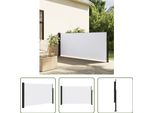The Living Store Tenda Laterale Estensibile Bianca 120X500 Cm