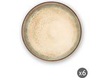 Excelsa Set Di 6 Piatti Fondi Zeus In Ceramica 18X5 Cm Colorati