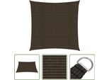 The Living Store Tenda Da Sole 160 G/M² Marrone 3X3 M Hdpe