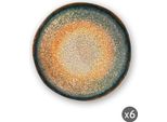Excelsa Set Di 6 Piatti Da Frutta Efesto In Ceramica 20X2 Cm Colorati