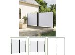 The Living Store Tenda Laterale Estensibile Bianca 180X600 Cm