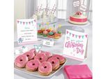 Amscan - Set Di Decorazioni Per Il Battesimo, Confezione Da 12 Pezzi - Scatola SG25070 (Taglia Unica) (Rosa/Bianco/Blu)