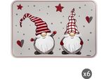 Excelsa Set Di 6 Tovagliette Gnomo In Plastica 29Xh43X0,1 Cm Colorate