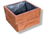 Fioriera In Legno Fioriera Per Giardino Terrazzo Cassetta In Legno Fioriera In Legno Impregnata D26 (Noce, 40 X 40 X 28 Cm)