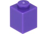 Lego® 100 Pezzi 3005 Mattoncini 1X1 Parte Basic 100 Viola Scuro