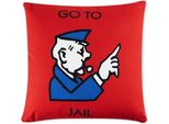 Cuscino Decorativo Excelsa Monopoly 45X45 Cm In Cotone Rosso