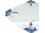 Tovaglia Yvonne Ricamo Faro Poliestere Marittimo 85 X 85 Cm