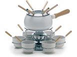Excelsa Set Fonduta 22 Pezzi Convivio Acciaio 38,5Xh21,5X32,5 Cm Argento