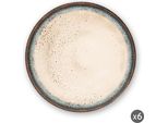 Excelsa Set Di 6 Piatti Piani Zeus In Ceramica 27X3 Cm Colorati