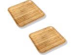 Wilmax Piatto In Bambù, 20,5 X 20,5 Cm, Set Di 2, WL-771021/A2