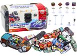 Set Di Modellini Di Auto In Valigia 25Pz Segnali Stradali Auto