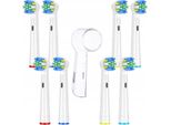 Set Di 8 Spazzolini Oral-B Flossaction Con Cappuccio Protettivo Testine Di Ricambio