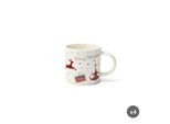 Excelsa Set Di 6 Tazze Da Espresso Merry Christmas In Porcellana 10 Cl Colorate