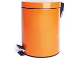 Excelsa Cleany Cestino In Metallo 5 Lt Arancione
