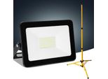 Jopassy 50W Led Proiettore Da Costruzione Proiettore A Treppiede Proiettore Da Esterno Luce Da Lavoro Proiettore Da Costruzione IP66 Impermeabile Bianco Caldo