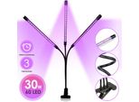 Clanmacy 30W Led Lampada Per Piante Spettro Completo Dimmerabile Lampada Per Piante Luce Per Piante Da Appartamento Crescere Lampada