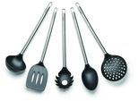 Set Di Utensili Excelsa 5 Pezzi Classic Nylon Nero