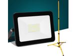 Jayseuw 50W Led Faro Da Costruzione Proiettore Treppiede Proiettore Da Esterno Luce Da Lavoro Faro Da Costruzione IP66 Impermeabile Bianco Freddo
