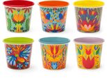 Excelsa Set Di 6 Tazze Da Caffè Espresso Fiori Messicani Porcellana 9 Cl Colorato