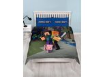 Minecraft - Set Di Biancheria Da Letto Reversibile AG3524 (Letto Matrimoniale) (Blu/Verde)