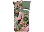 Hip Bettbezug "Mandala, Tropicale, Fiori"" - GrüN - (135X200 Cm) - Baumwolle Satin"